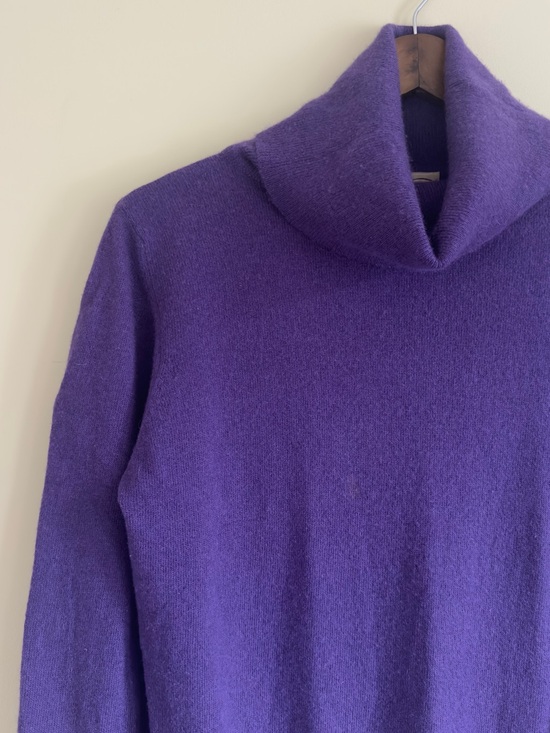 Brettons Sweaters - 100% Cashmere Vintage Turtleneck Sweater in Grape Purple